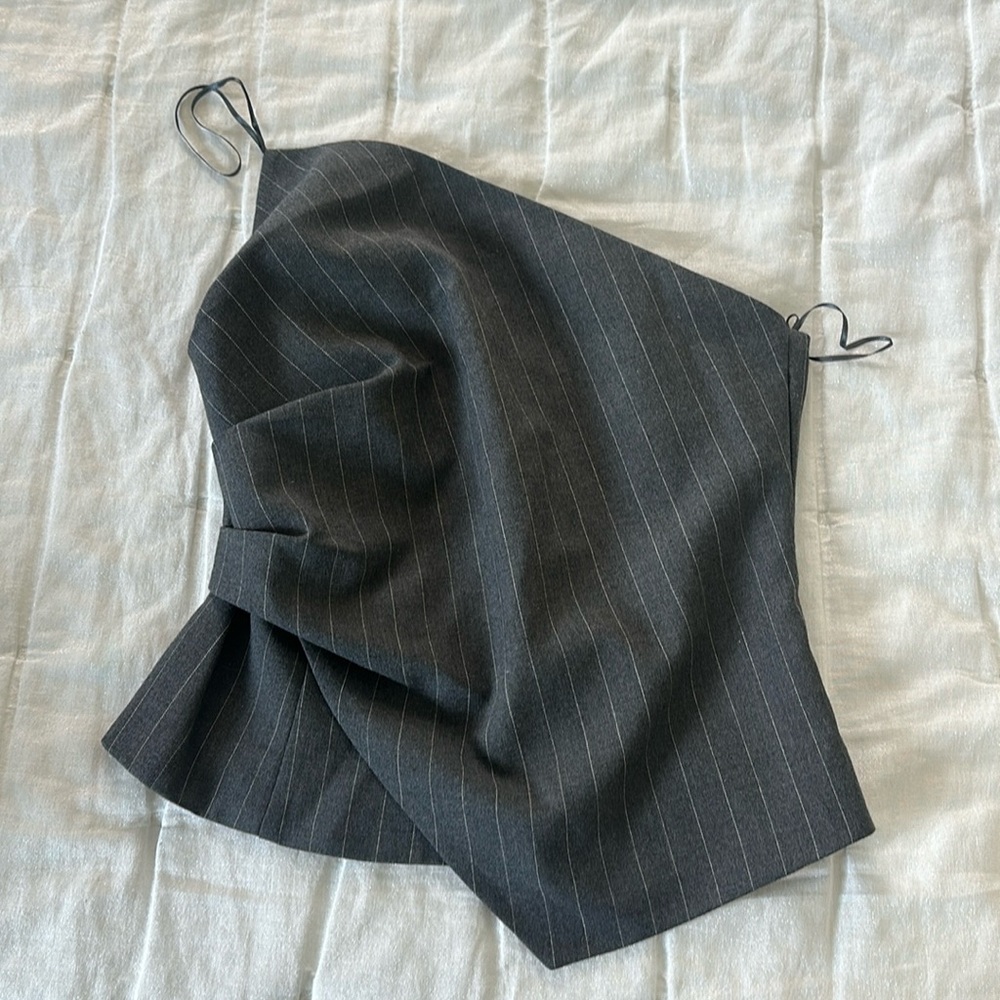 Zara pin stripped corset top
